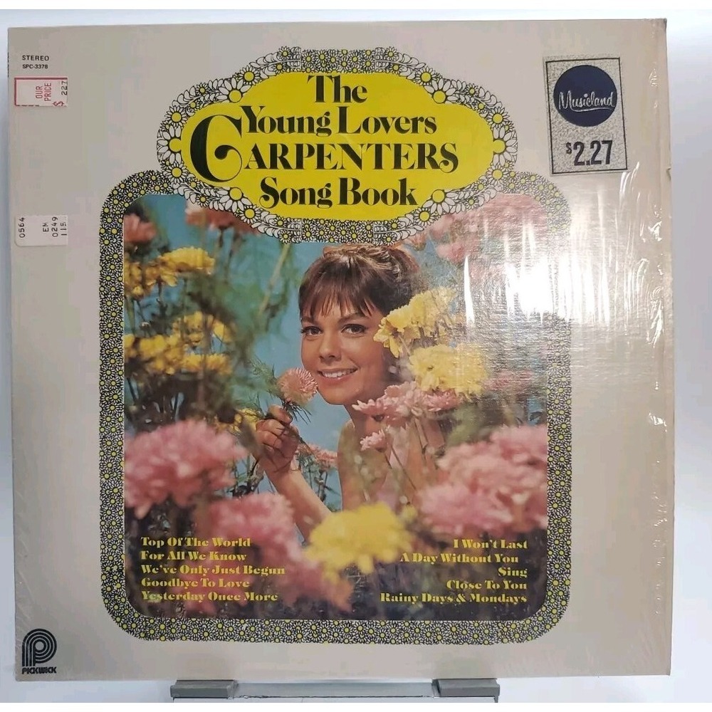 Vintage 1974 The Young Lovers Carpenters Song Book Vinyl LP Pickwick SPC-3378